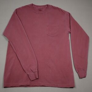 Comfort‎ Colors Red Long Sleeved Pocket Tee - Size L
